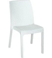 Стул стопирующийся без подлокотников RATTAN VIRGINIA, цвет белый