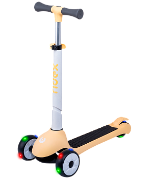 Самокат 3-колесный Motley, 120/90 мм, белый/персиковый Самокат 3-колесный Motley, 120/90 мм, белый/персиковый