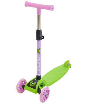 БЕЗ УПАКОВКИ Самокат 3-колесный Loop, 120/70 мм, зеленый/розовый БЕЗ УПАКОВКИ Самокат 3-колесный Loop, 120/70 мм, зеленый/розовый